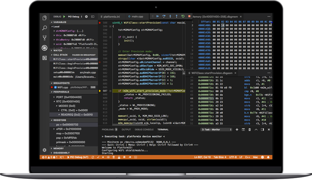 Embedded IDE for VSCode